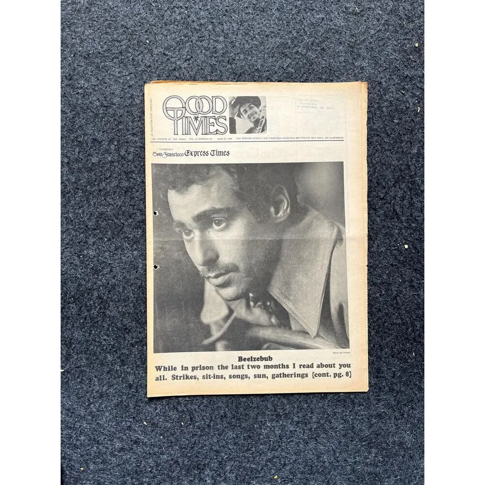 1969 San Francisco Leftist Newspaper Vintage Ephemera Gifts, Vintage Zine, Good